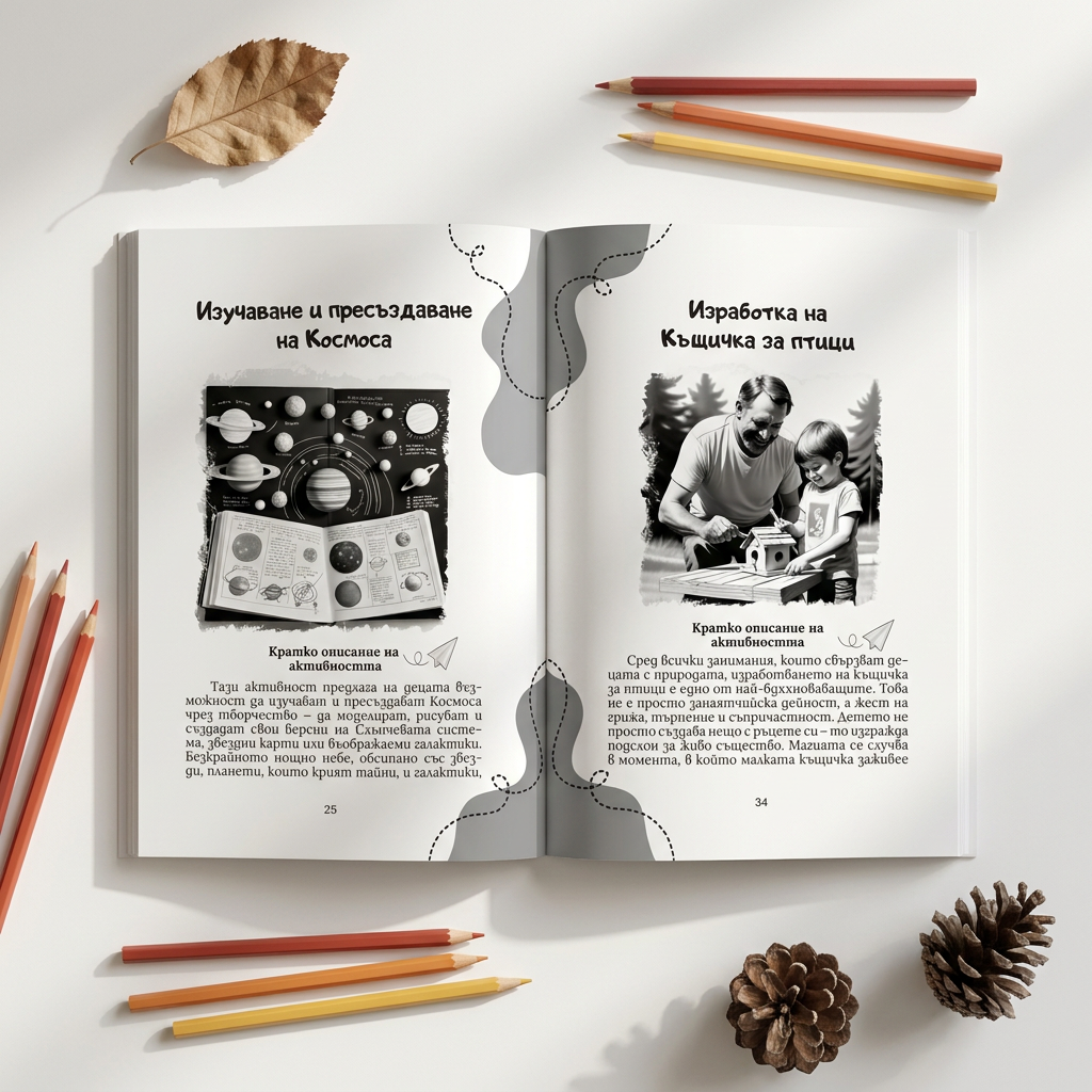 Отворена книга Екранен Детокс с активности